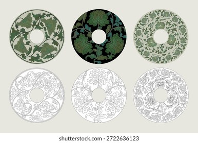 Korean Modandangchomun Pattern Set on Ceramics