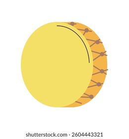 Korean national drum vector flat illustration on the white background