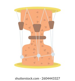 Korean national drum vector flat illustration on the white background