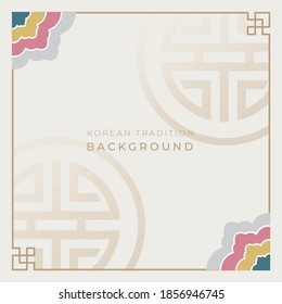 Korean new year background with traditional pattern.