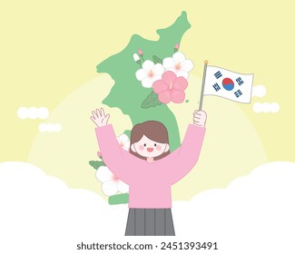 Ilustración del Día Nacional Patriótico de Corea