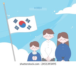 Ilustración del Día Nacional Patriótico de Corea