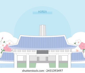 Korean Patriotic National Day Illustration