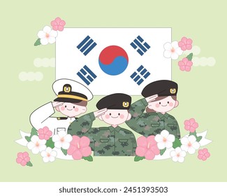 Ilustración del Día Nacional Patriótico de Corea