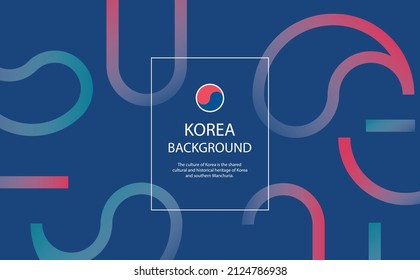 Korean pattern background image. Korean flag motif graphic.