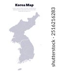 Korean Peninsula South Korea Administrative District Map