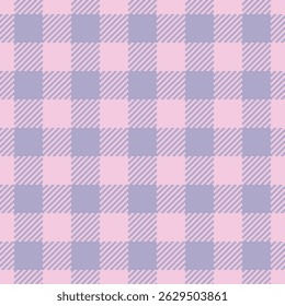 Korean plaid seamless background, copy space texture vector fabric. Scotland textile pattern tartan check in light and pastel colors palette.