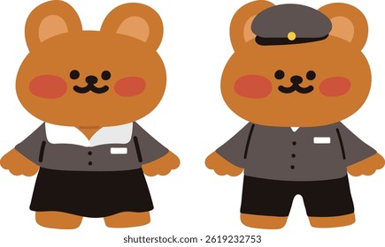 korean retro school uniform character