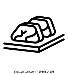 Korean rolls icon. Outline Korean rolls vector icon for web design isolated on white background