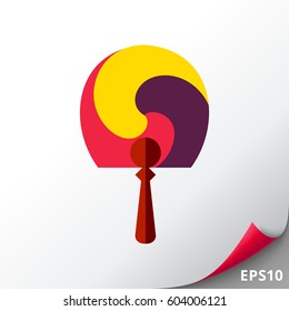 Korean Round Hand Fan Icon