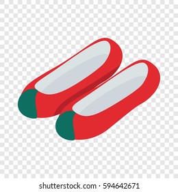 Korean shoes isometric icon 3d on a transparent background vector illustration