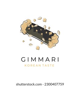 Korean Snack Gimmari Kimmari Illustration Logo