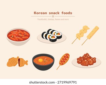 Korean snack illustration vector graphic