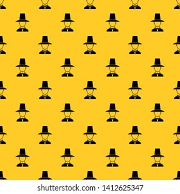 Korean soldier in historic uniform pattern seamless vector repeat geometric yellow for any design