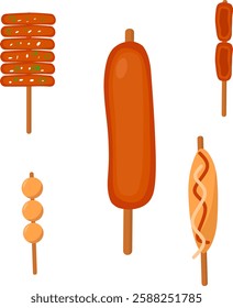 korean steet food inllustration vector