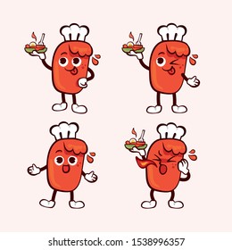 Korean street food, snack character, tteokbokki