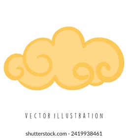 Ilustración de vector de nube de estilo coreano