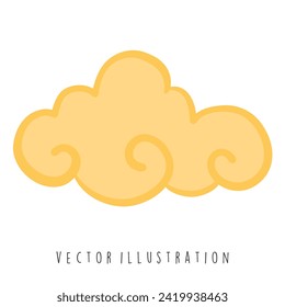 Korean style cloud vector illustration
