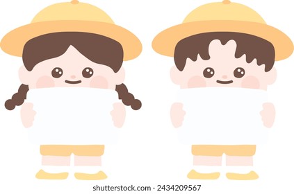 korean style kindergartner
 hand drawing