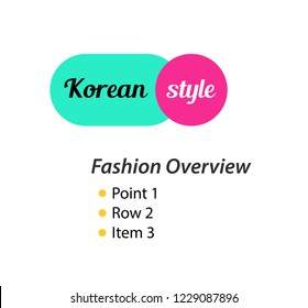 Korean Style Logo Fashion Store Clothing Stock Vector (Royalty Free ...