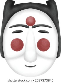 Korean style mask	Hand drawn
