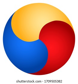 korean symbol of balance in color