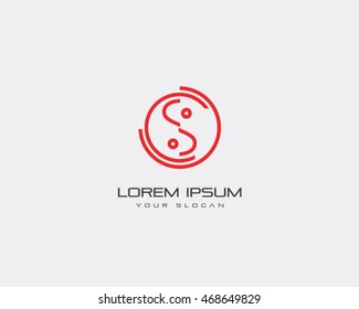 Korean Symbol Logo Vector Illustration