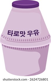 Korean taro milk bottle drawing.