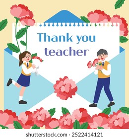 Korean Teacher's Day Carnation flower student