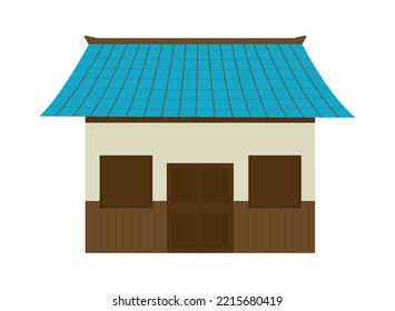 Korean temple icon on white background