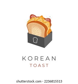 Korean Toast Street Food Illustration Logo