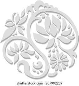 Korean tradition flower pattern