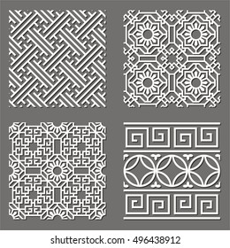 Korean tradition mun-tin pattern. Seamless geometric pattern.