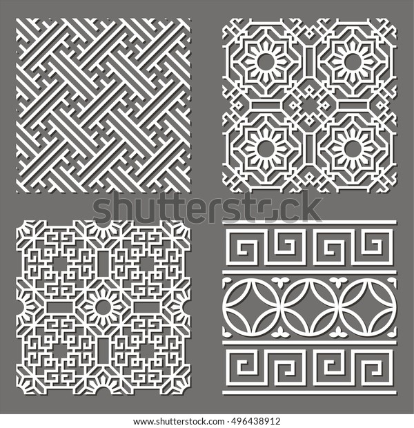 韓国の伝統無錫文様 シームレスな幾何学的パターン のベクター画像素材 ロイヤリティフリー
