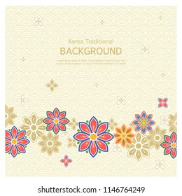 Korean Tradition Pattern Background.