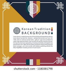 Korean Traditional  background for design. Vector illustration eps 10.