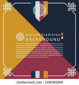 Korean Traditional  background for design. Vector illustration eps 10.