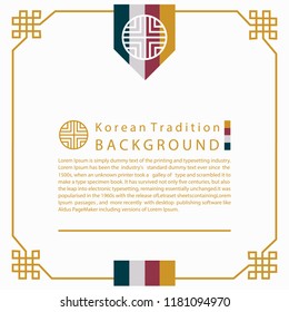 Korean Traditional  background for design. Vector illustration eps 10.