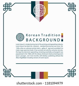 Korean Traditional  background for design. Vector illustration eps 10.