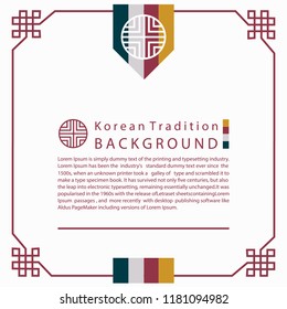 Korean Traditional  background for design. Vector illustration eps 10.