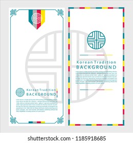 Korean Traditional background for design. Vector illustration eps 10.