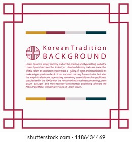Korean Traditional background for design. Vector illustration eps 10.