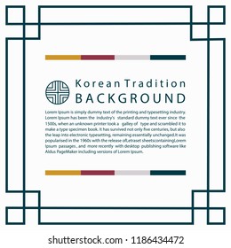 Korean Traditional background for design. Vector illustration eps 10.