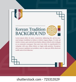 Korean traditional background for design. Vector illustration eps 10.