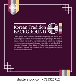 Korean traditional background for design. Vector illustration eps