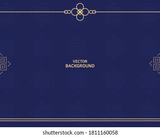 Korean Traditional Background Illustration. Vintage East Asian Style Background Design.