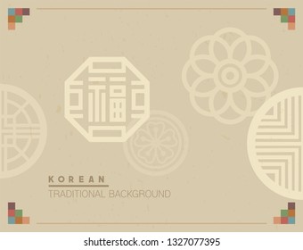 Korean traditional background. Vector illustration EPS10