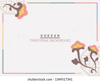 Korean traditional background. Vector illustration EPS10