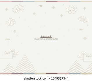 Korean traditional background. Vector illustration EPS10