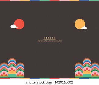 Korean traditional background. Vector illustration EPS10